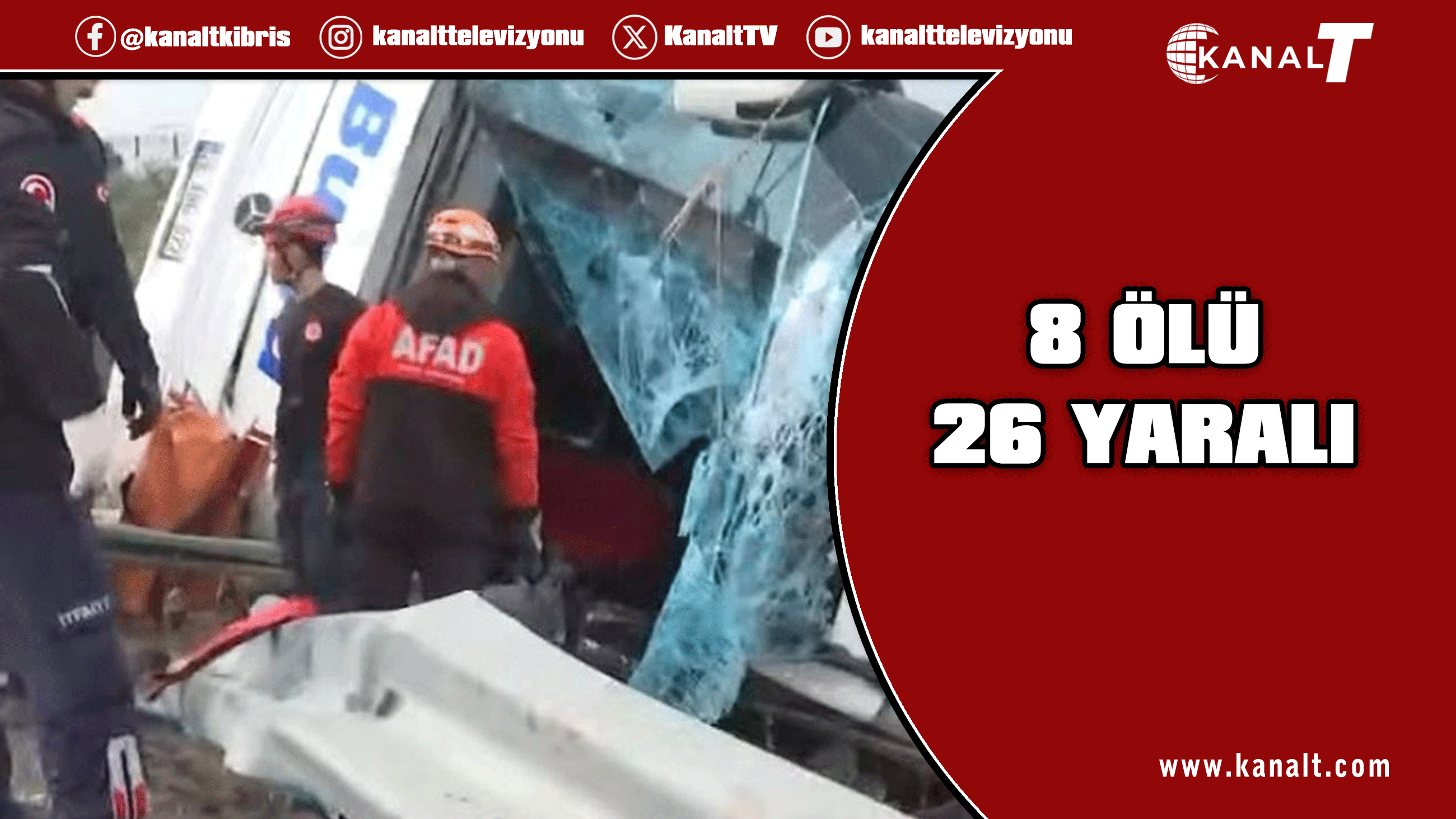 Antalya'da otobüs devrildi: 8 ölü, 26 yaralı