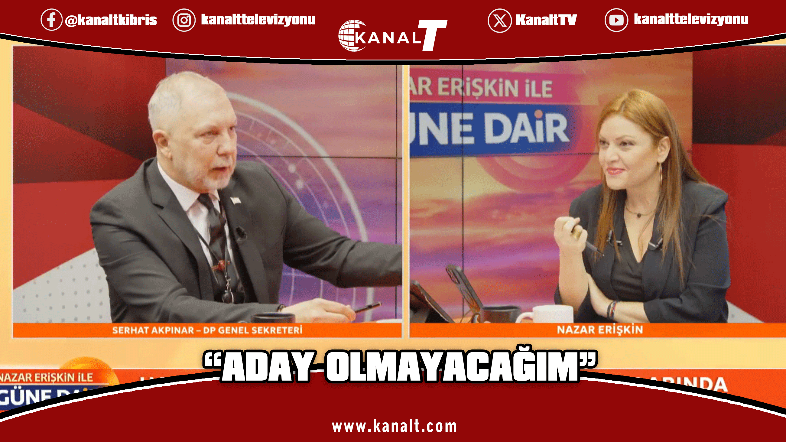 Akpınar Kanal T'de açıkladı: Yeniden aday olmayacağım
