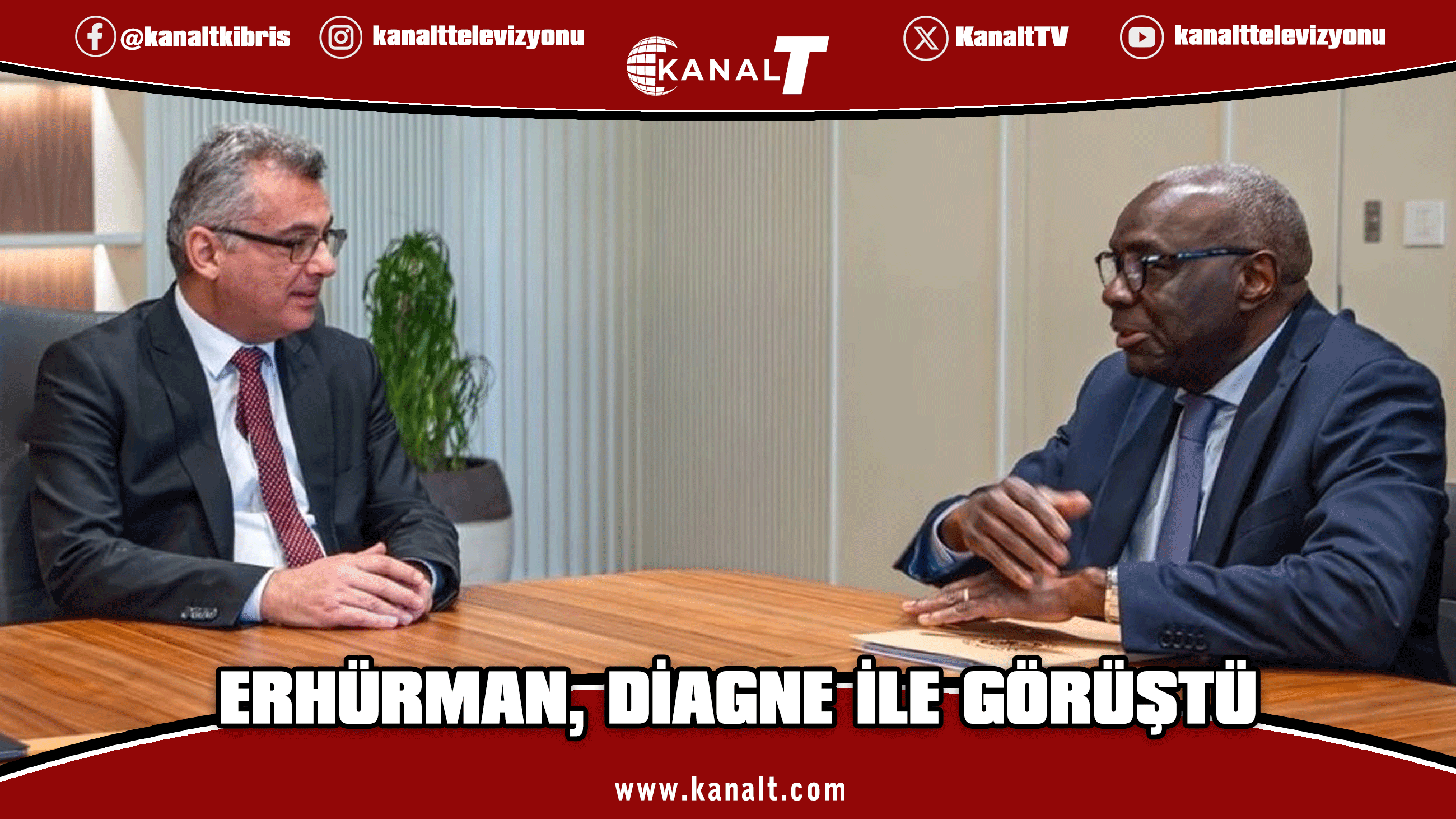 Erhürman, BM Genel Sekreteri’nin Kıbrıs Özel Temsilcisi Diagne'yi kabul etti
