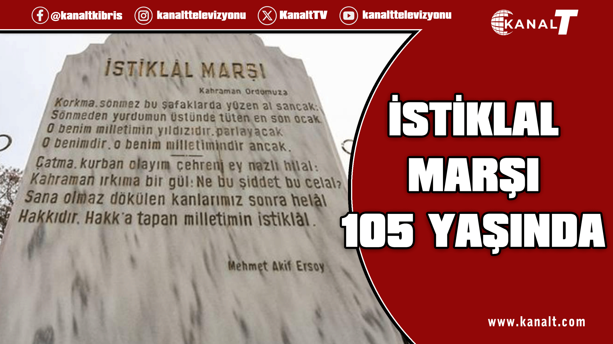 İstiklal Marşı 105 yaşında