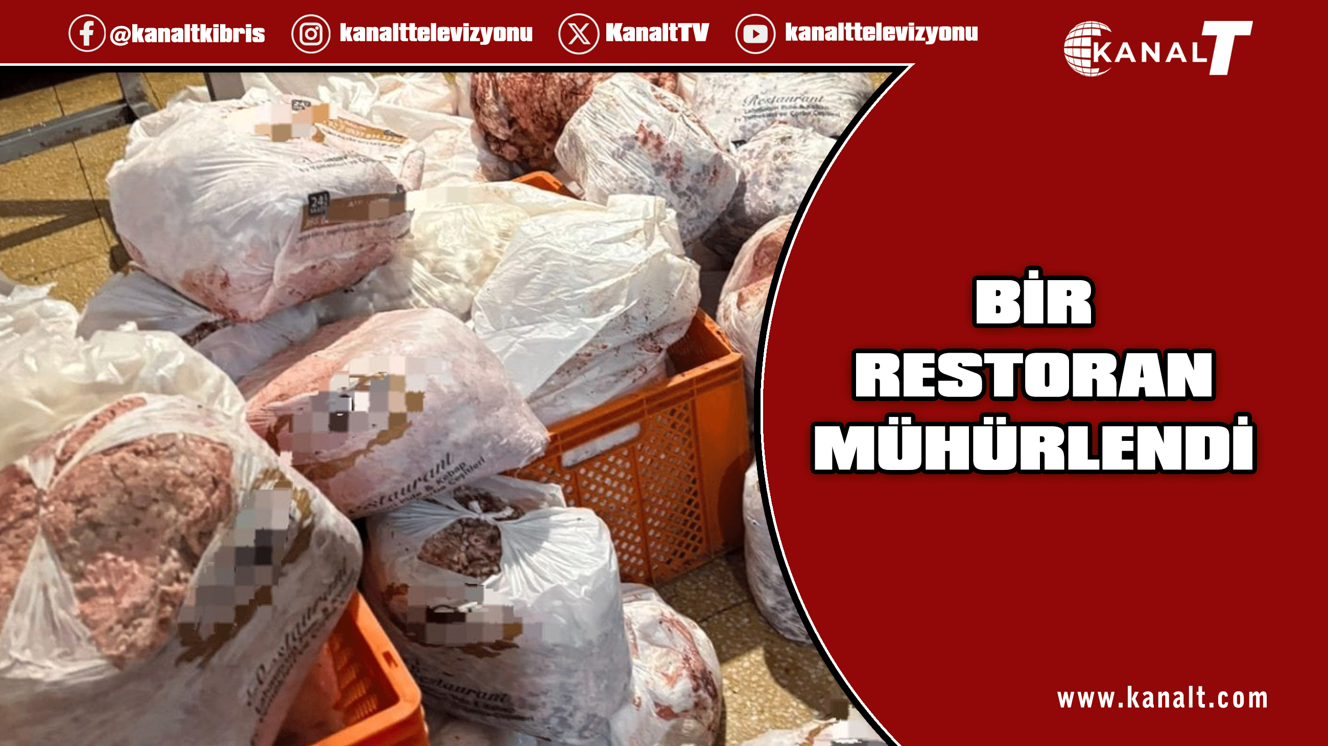 Gazimağusa’da bir restoran mühürlendi, birçok gıda ürünü müsadere edildi