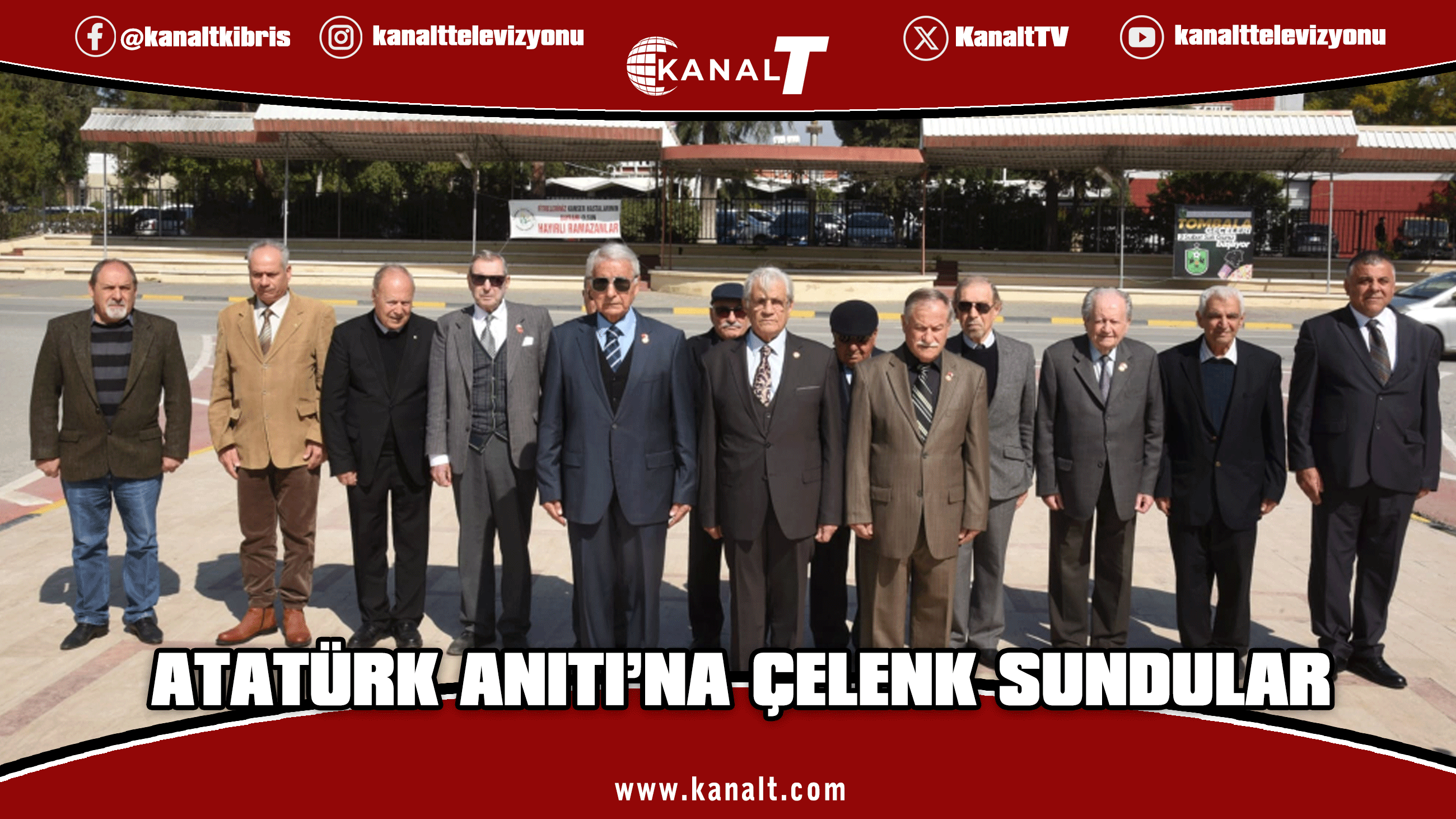 Kıbrıs TMT Mücahitler Derneği yeni yönetim kurulu üyeleri Atatürk Anıtı’na çelenk sundu