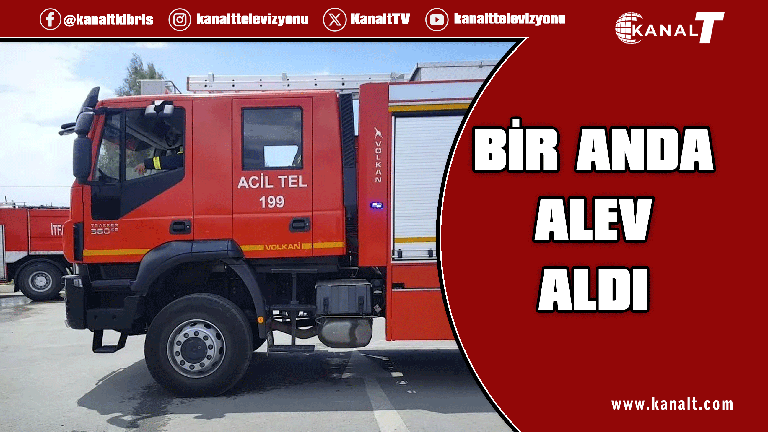 Seyir Halindeki Tırda Lastik Yangını