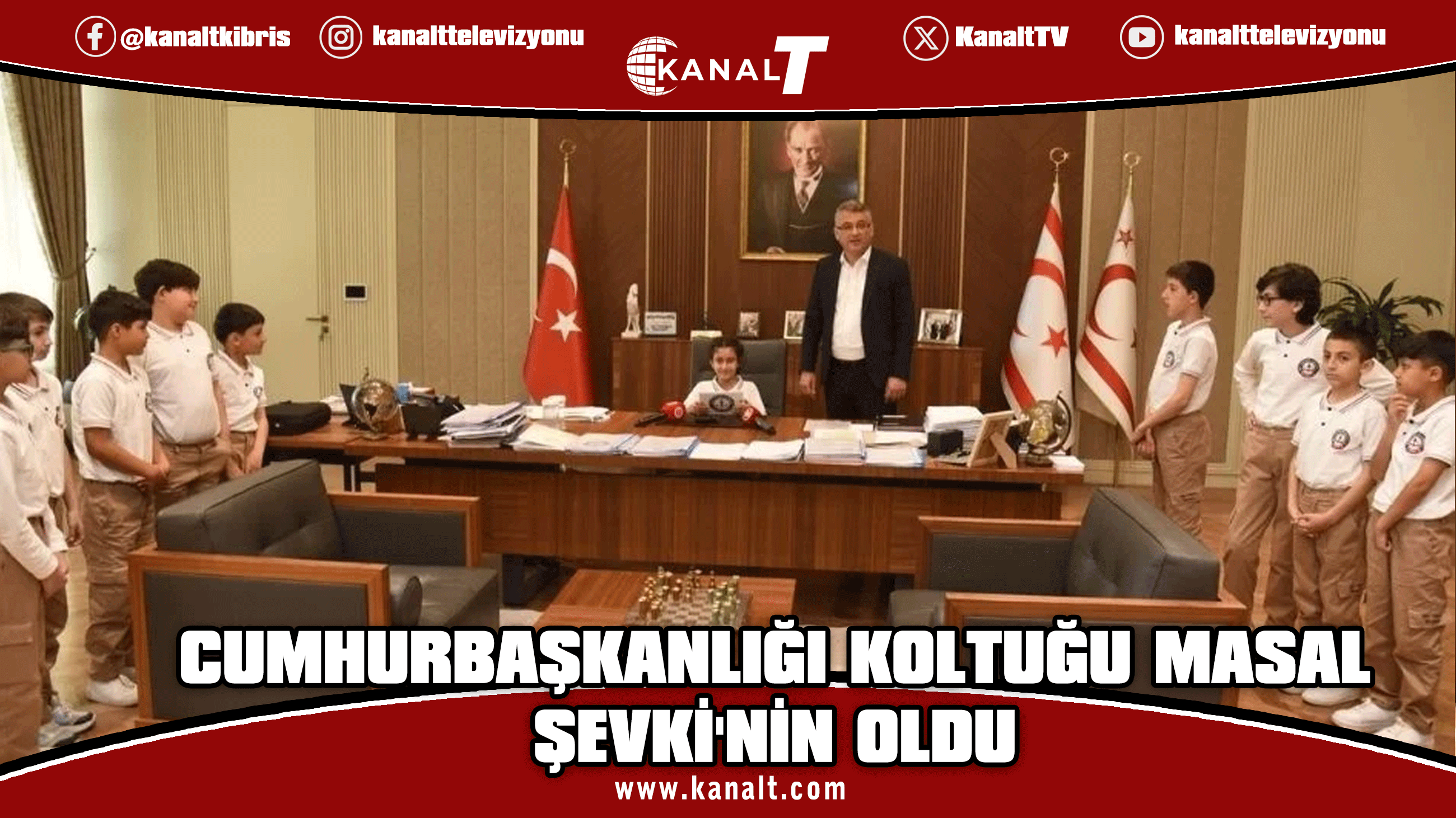 Cumhurbaşkanı Erhürman, koltuğunu öğrenciye devretti