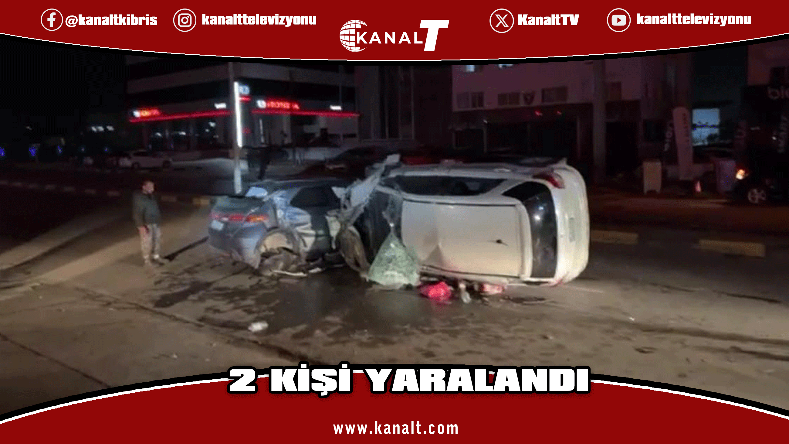 Lefkoşa'da trafik kazası: 2 yaralı