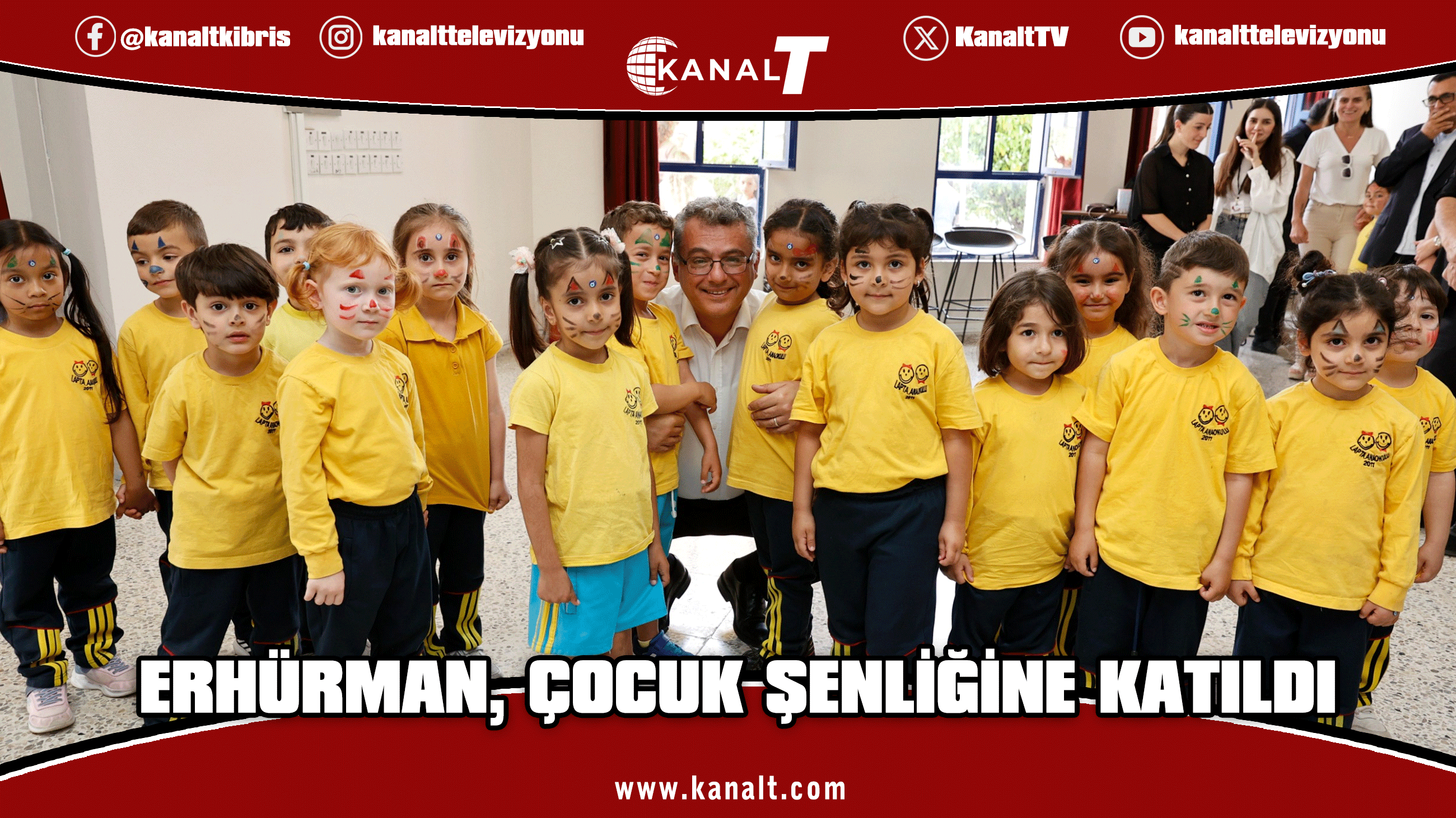 Cumhurbaşkanı Erhürman, Atatürk Öğretmen Akademisi’ndeki çocuk şenliğine katıldı