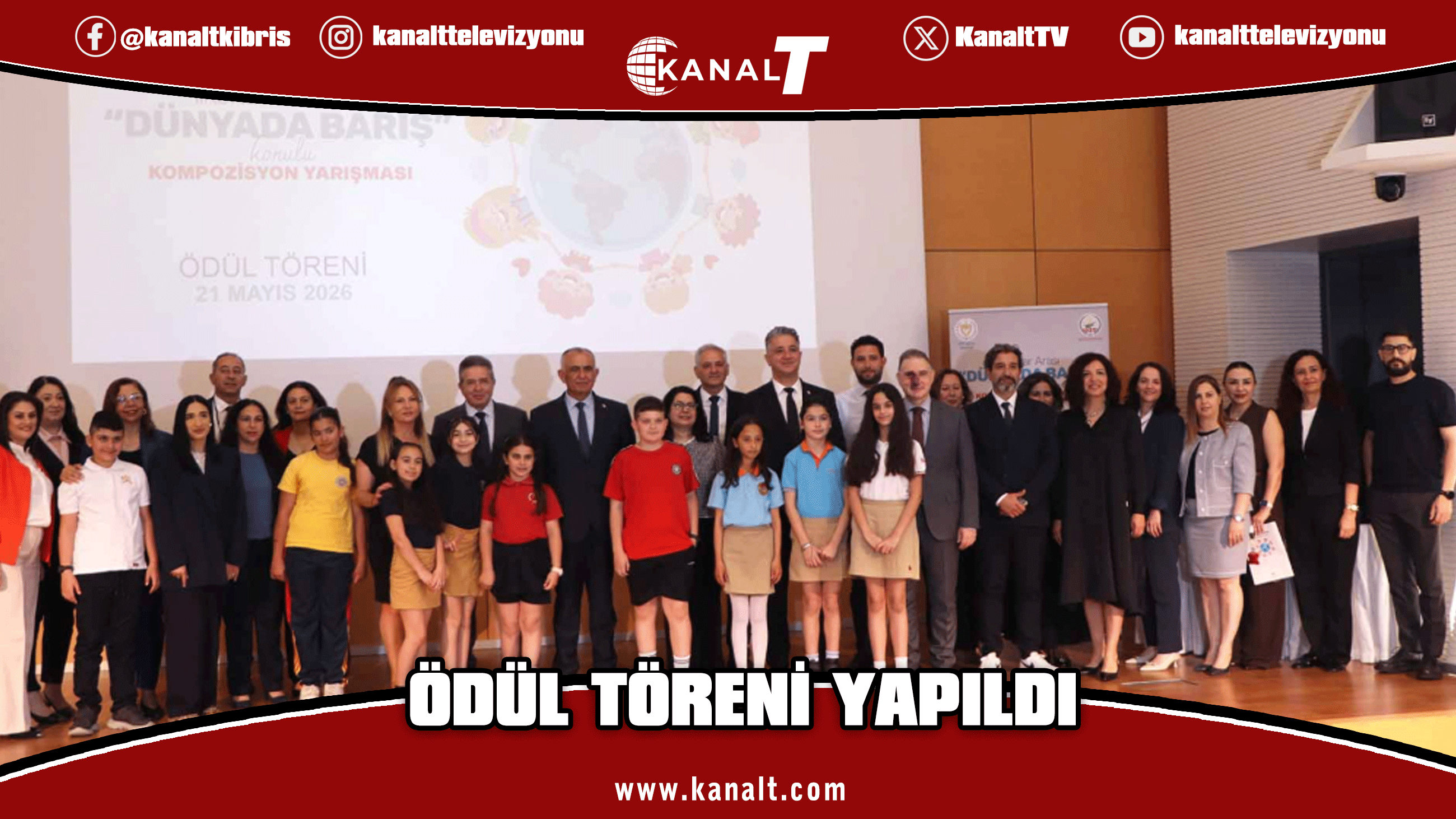 “Dünyada barış” konulu kompozisyon yarışmasının ödül töreni yapıldı
