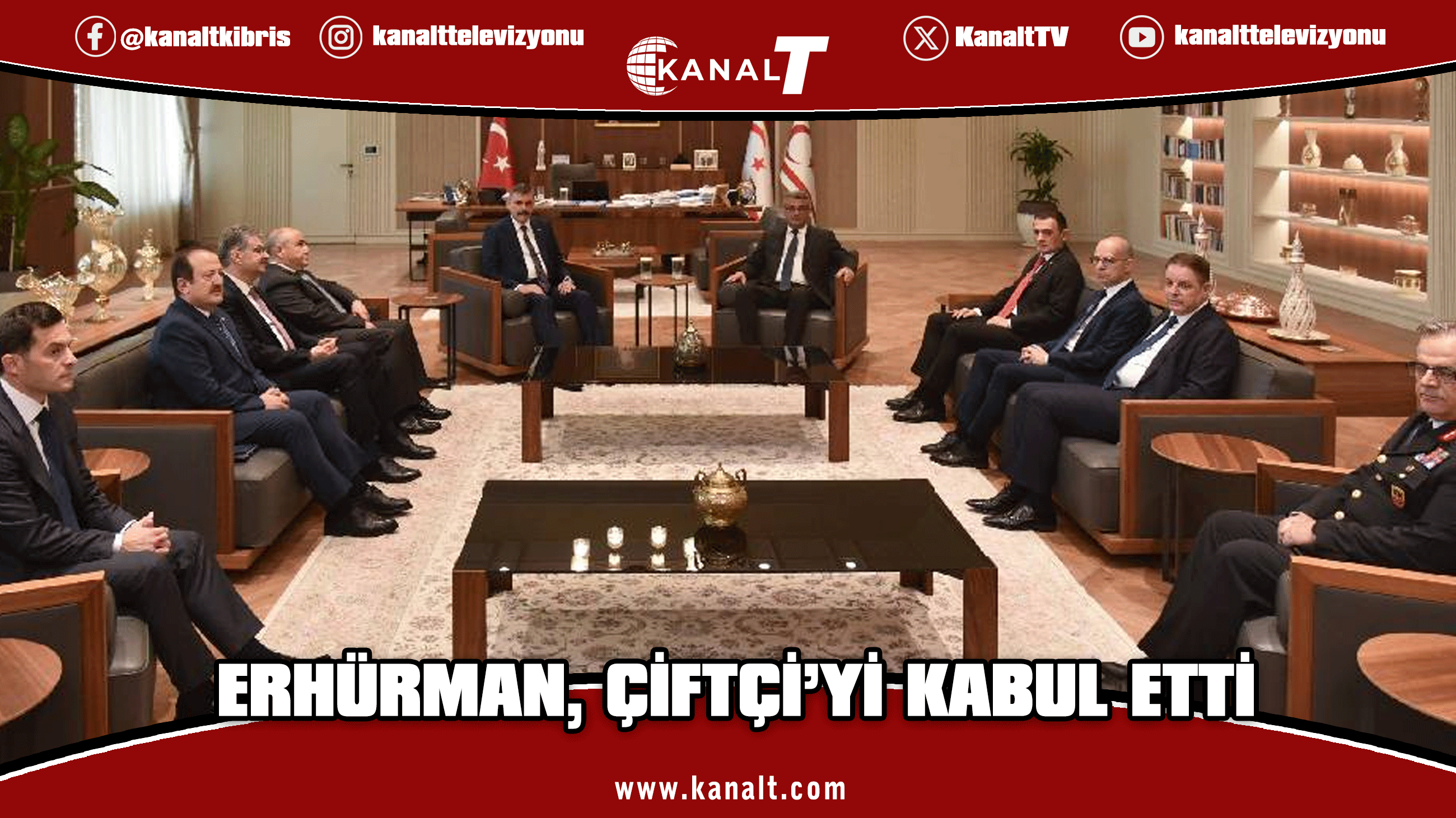 Erhürman, Türkiye İçişleri Bakanı Çiftçi’yi kabul etti