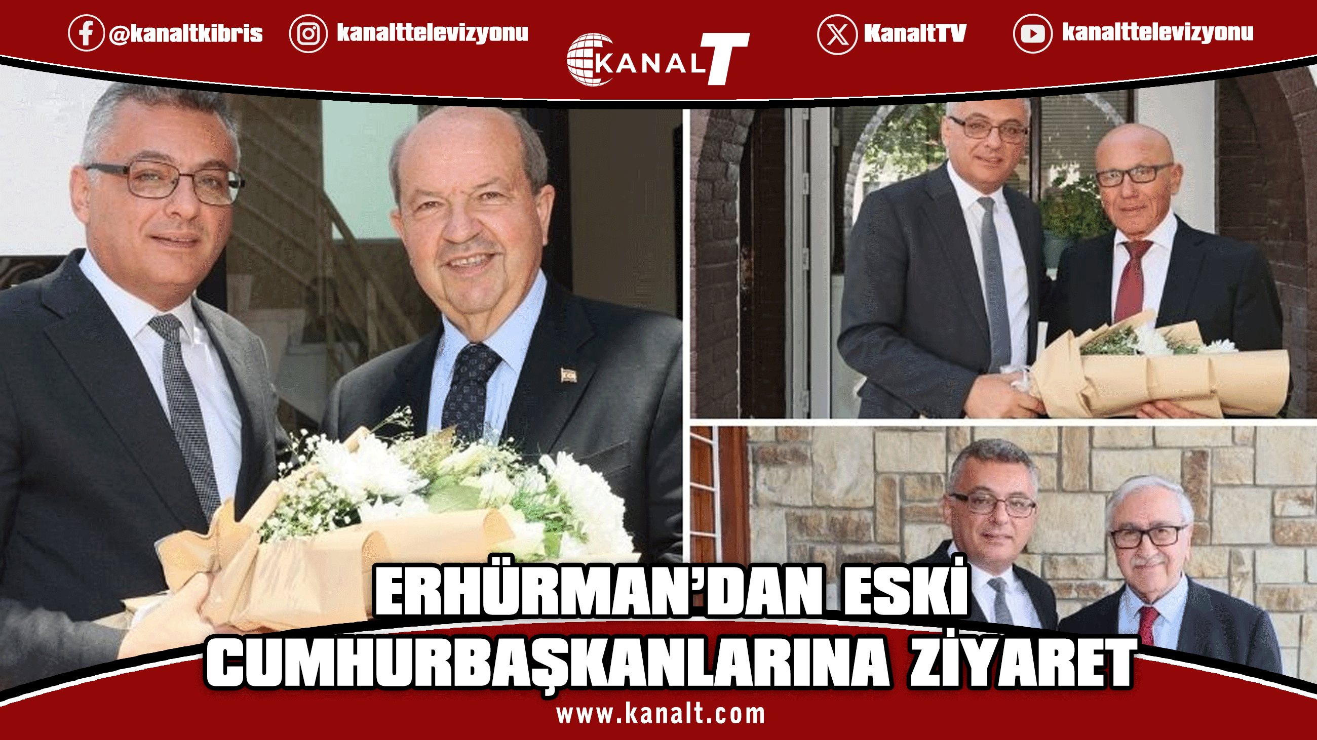 Cumhurbaşkanı Tufan Erhürman, eski cumhurbaşkanlarını ofislerinde ziyaret etti
