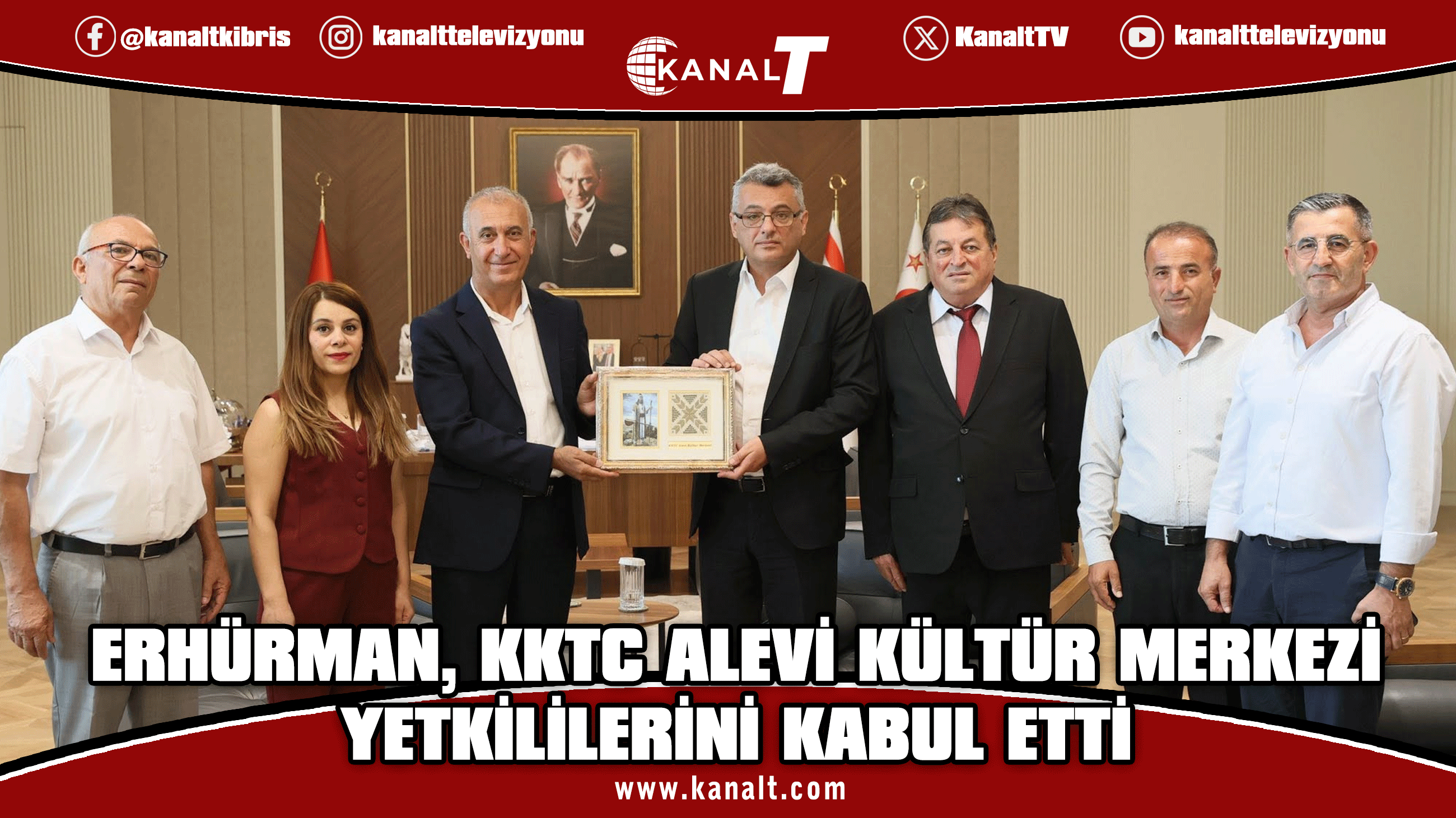 Erhürman, KKTC Alevi Kültür Merkezi yetkililerini kabul etti
