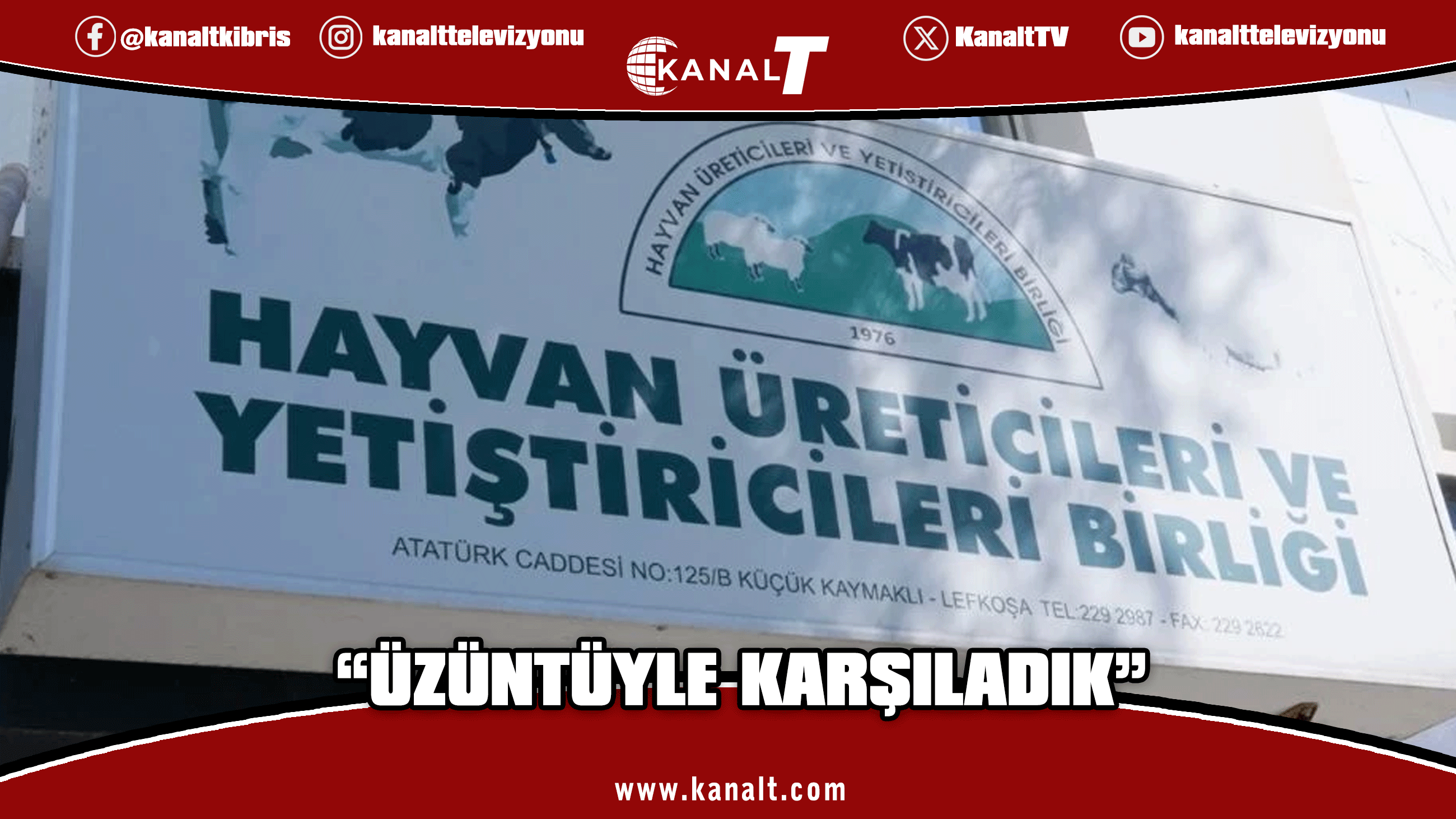 Hayvan Üreticileri Birliği, TAK’ın basın toplantısını yayımlamamasını kınadı