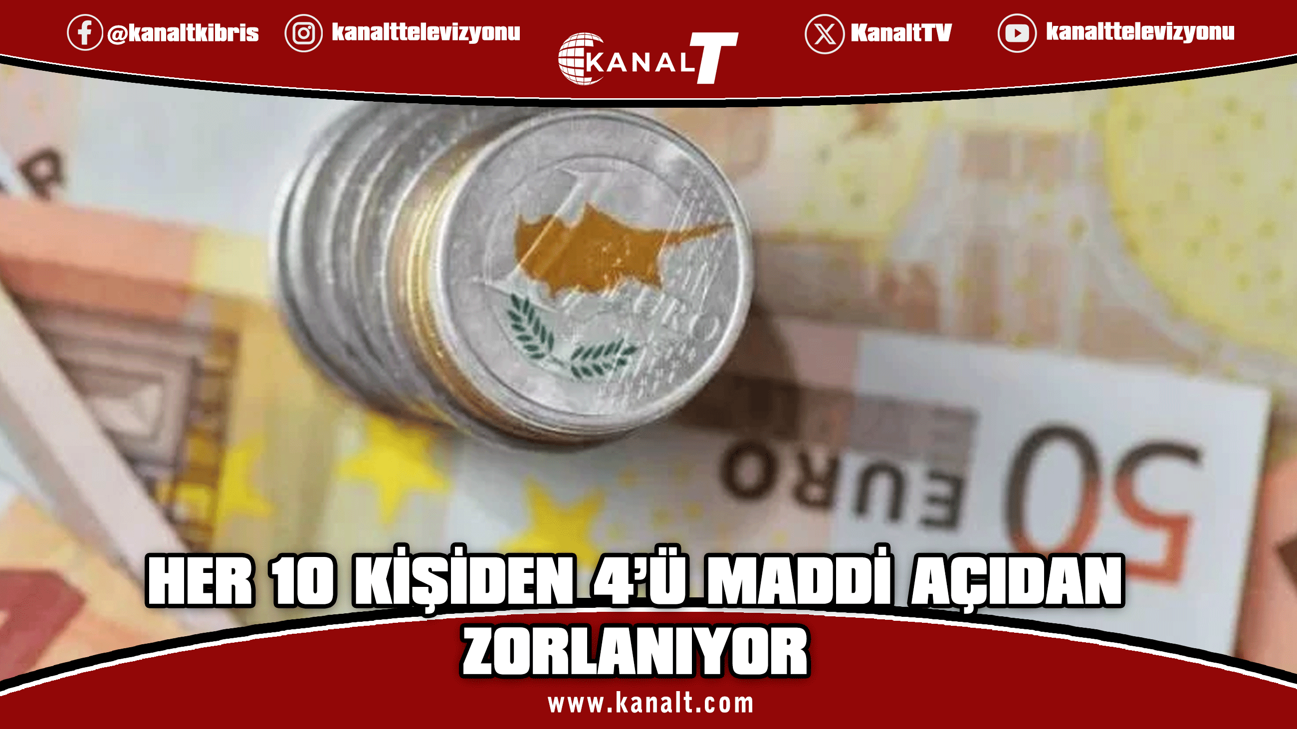 Güney Kıbrıs’ta her 10 kişiden 4’ü maddi açıdan zorlanıyor