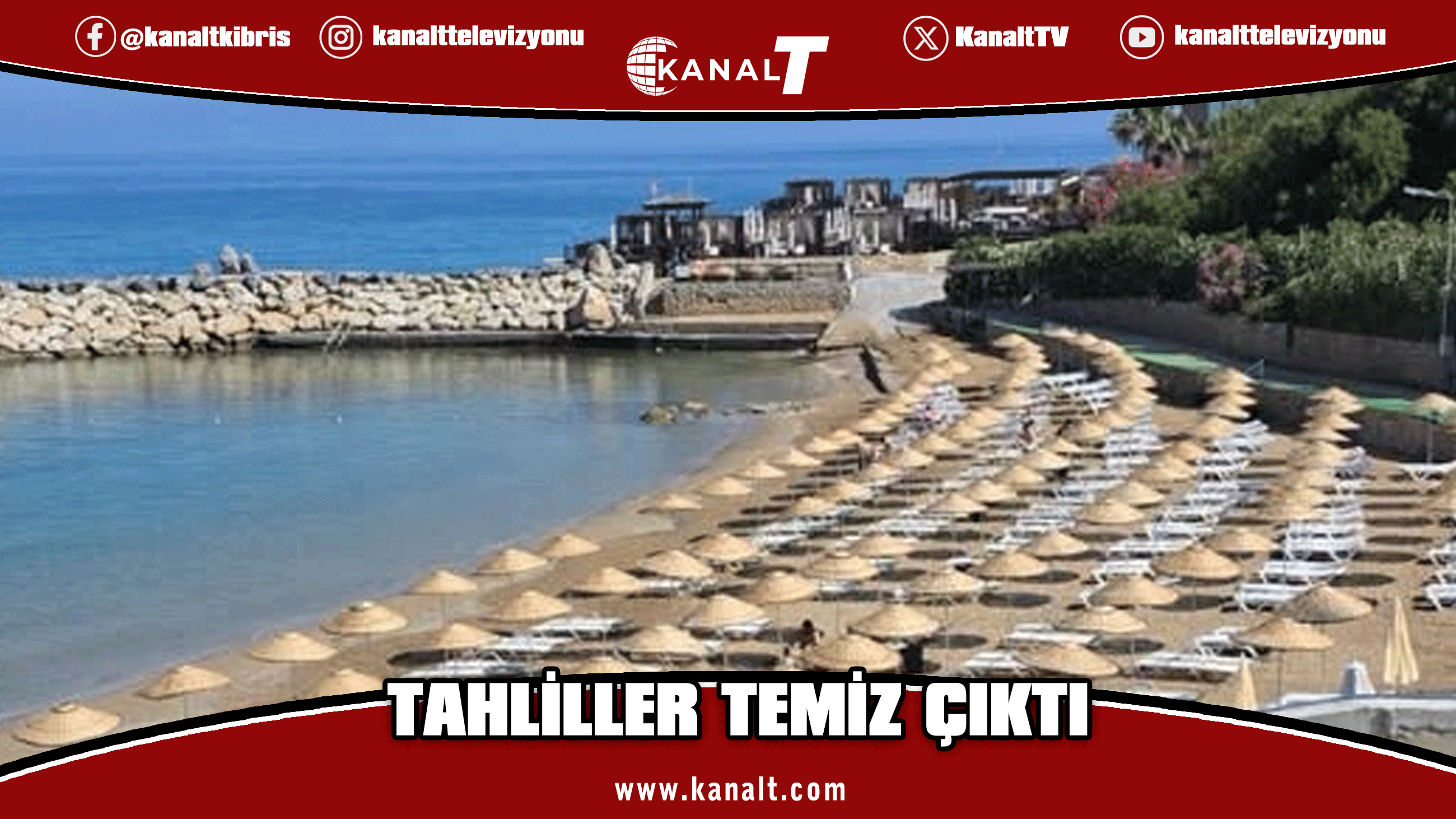 Girne Belediyesi’nin plajlarının tahlil sonucu temiz
