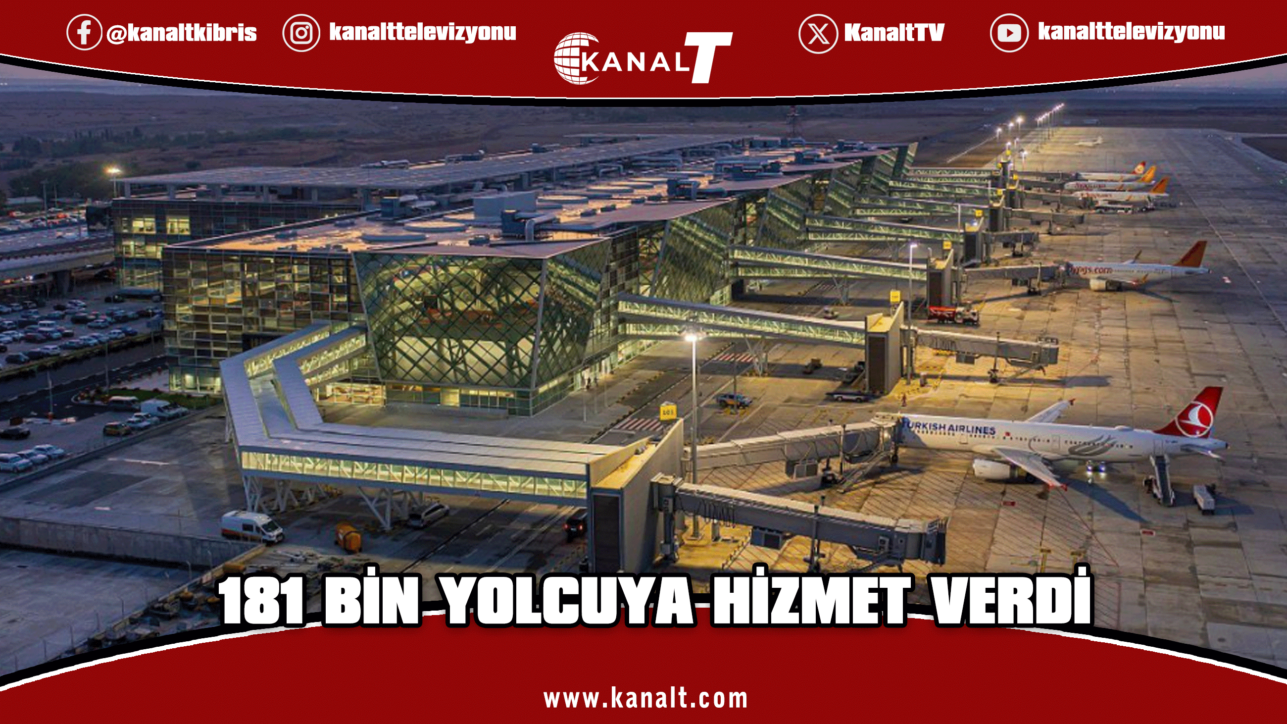 Ercan Havalimanı bayramda 181 bin yolcu ve 1232 uçağa hizmet verdi