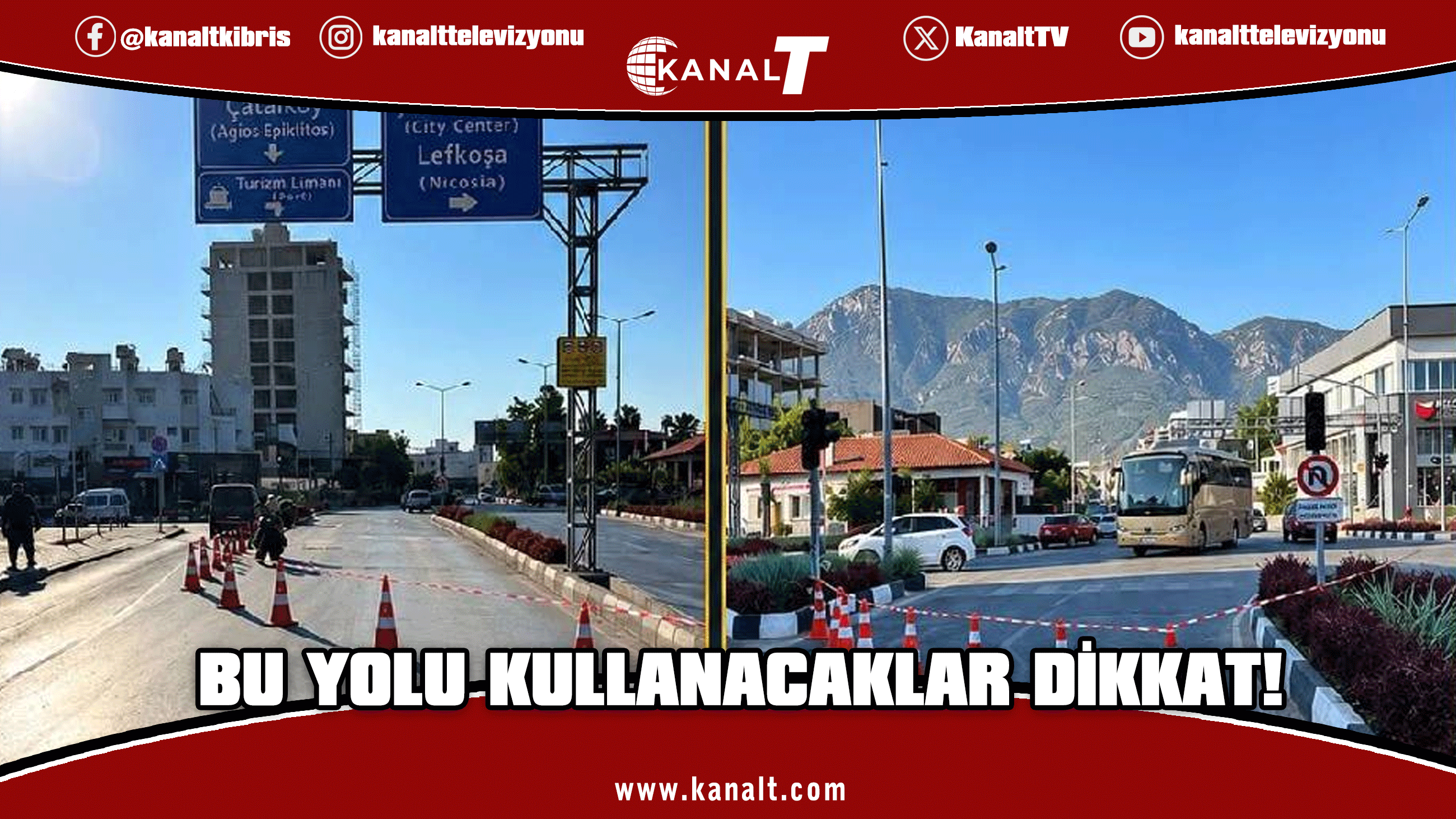Girne Turizm Liman kavşağındaki trafik ışıklarında arıza