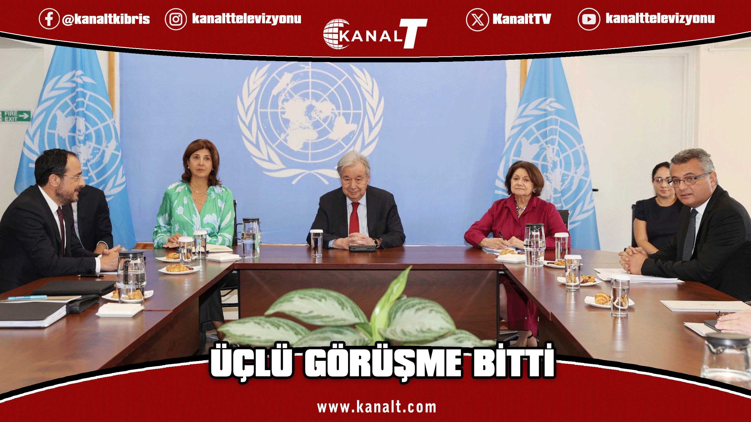 Cumhurbaşkanı Erhürman, Guterres ve Hristodulidis ile görüştü