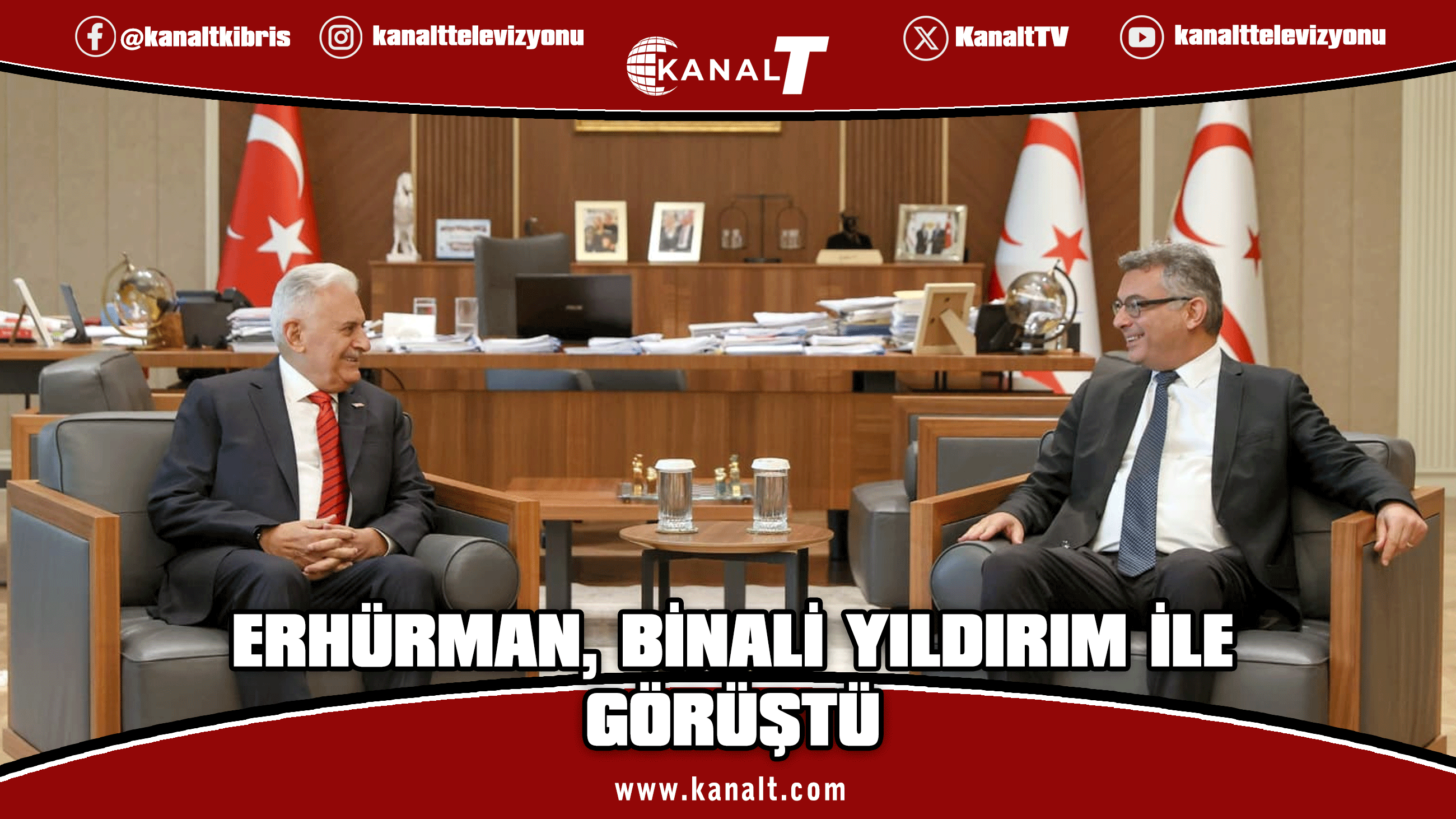 Cumhurbaşkanı Tufan Erhürman, TDT Aksakallar Konseyi Başkanı Binali Yıldırım ile görüştü
