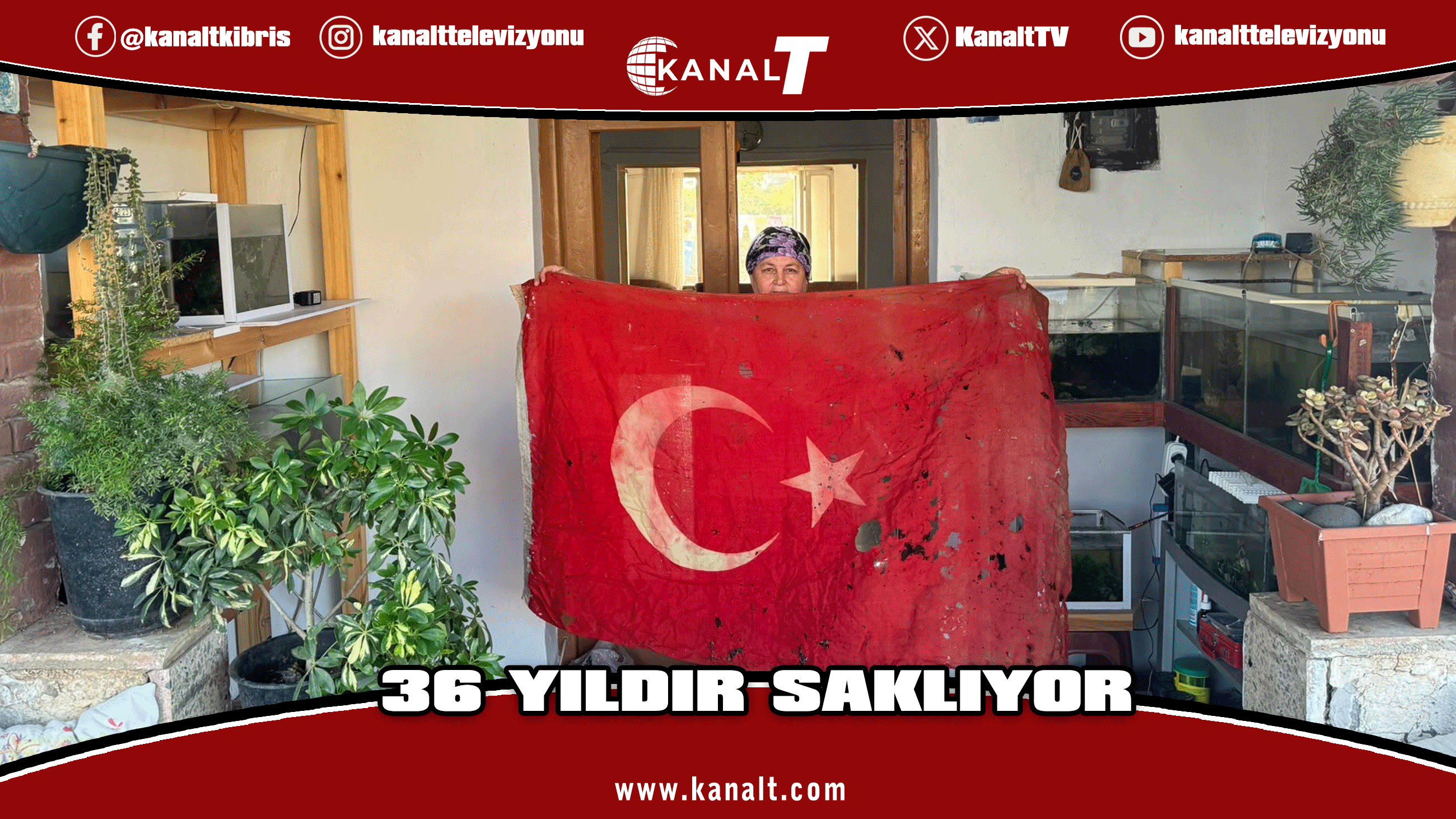 Kıbrıs Barış Harekatı'nda Mehmetçiğin kullandığı Türk bayrağını sandığında 36 yıldır saklıyor