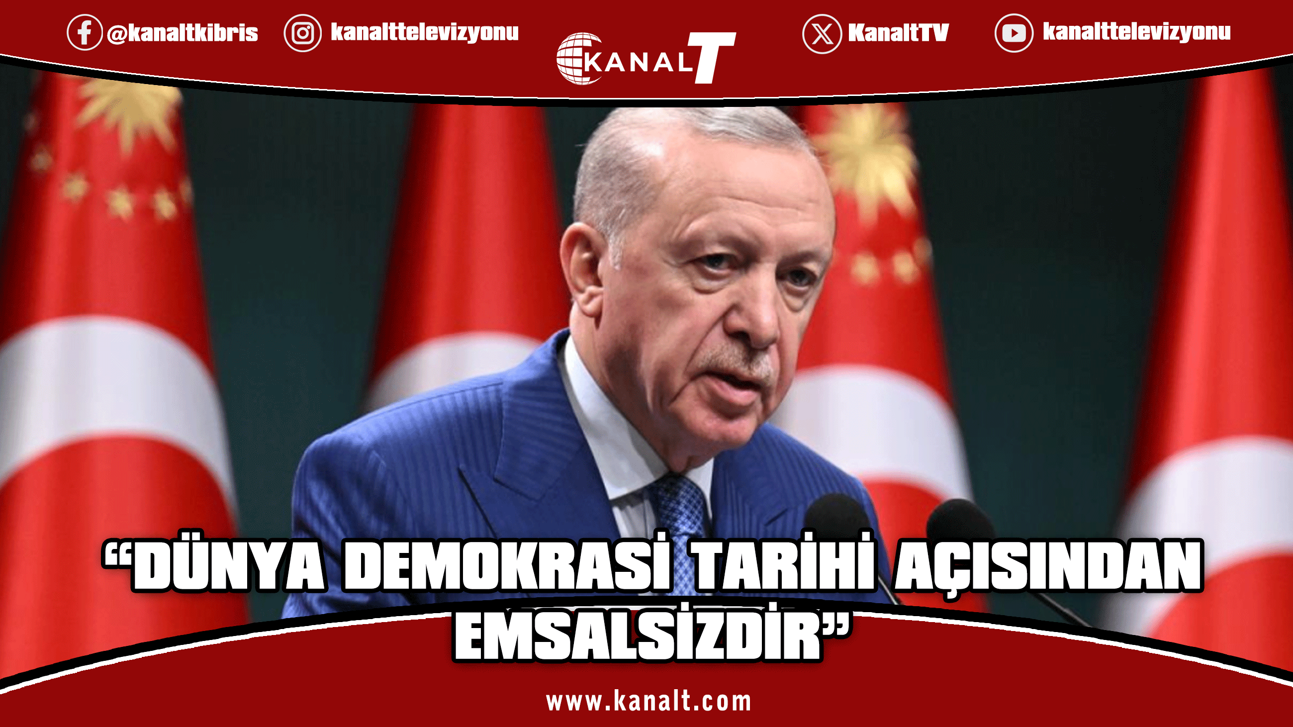 Erdoğan: 15 Temmuz direnişi dünya demokrasi tarihi açısından emsalsizdir
