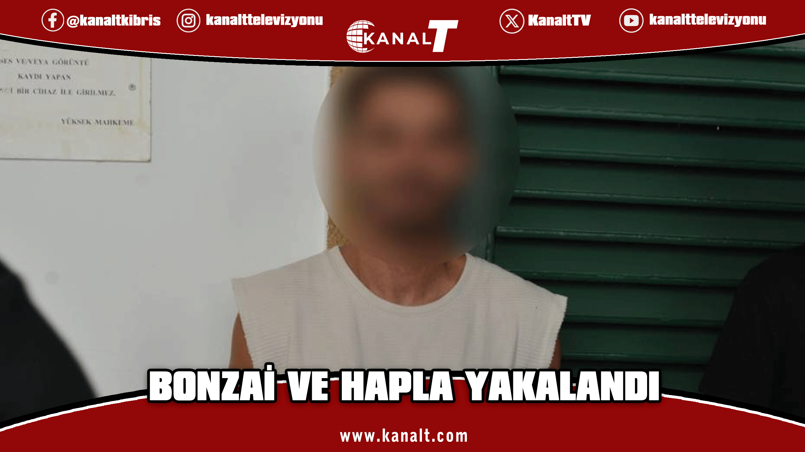 Aracında bonzai ve hap ele geçirildi