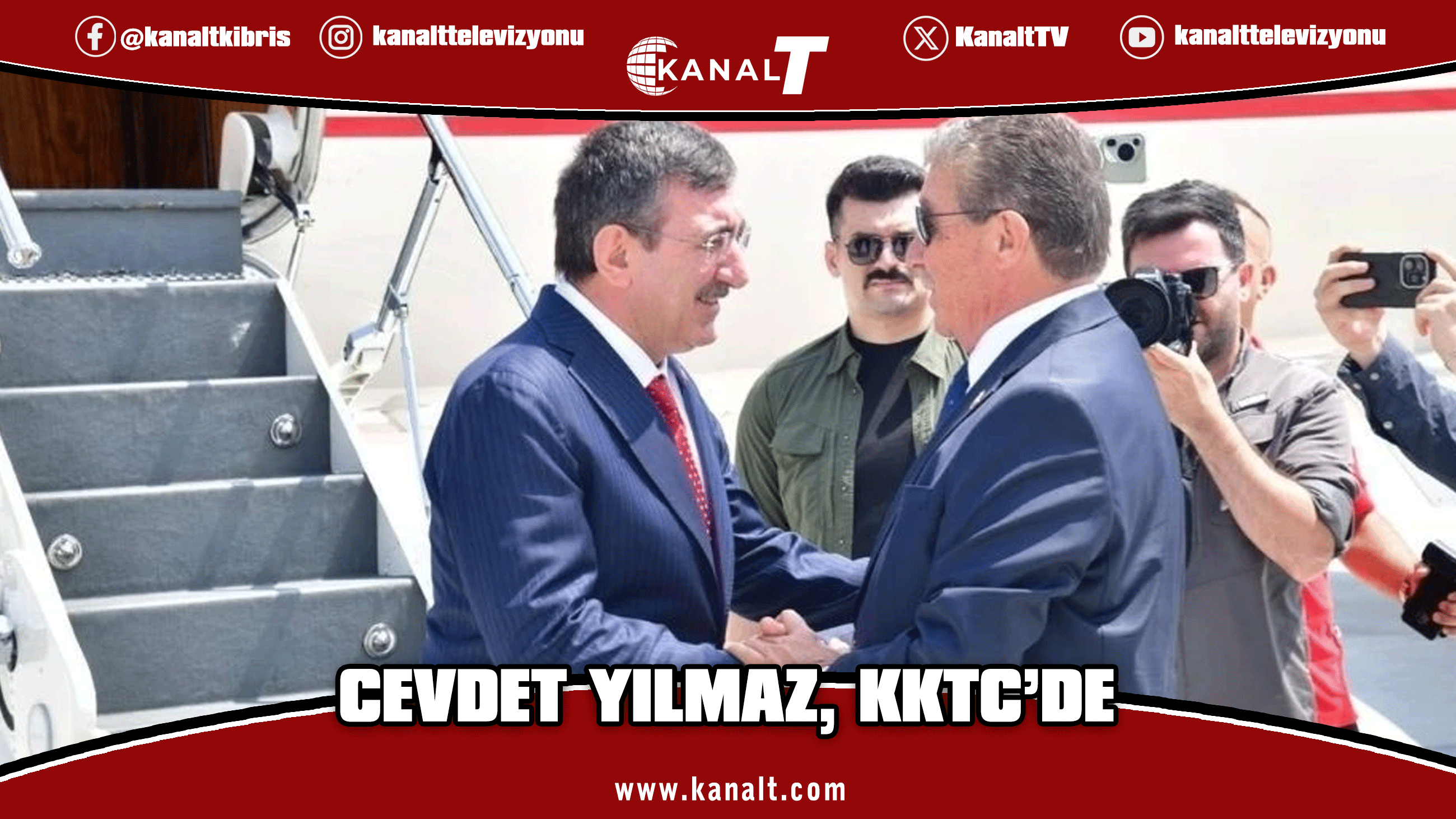 Türkiye Cumhurbaşkanı Yardımcısı Cevdet Yılmaz, 20 Temmuz törenleri için KKTC'ye geldi