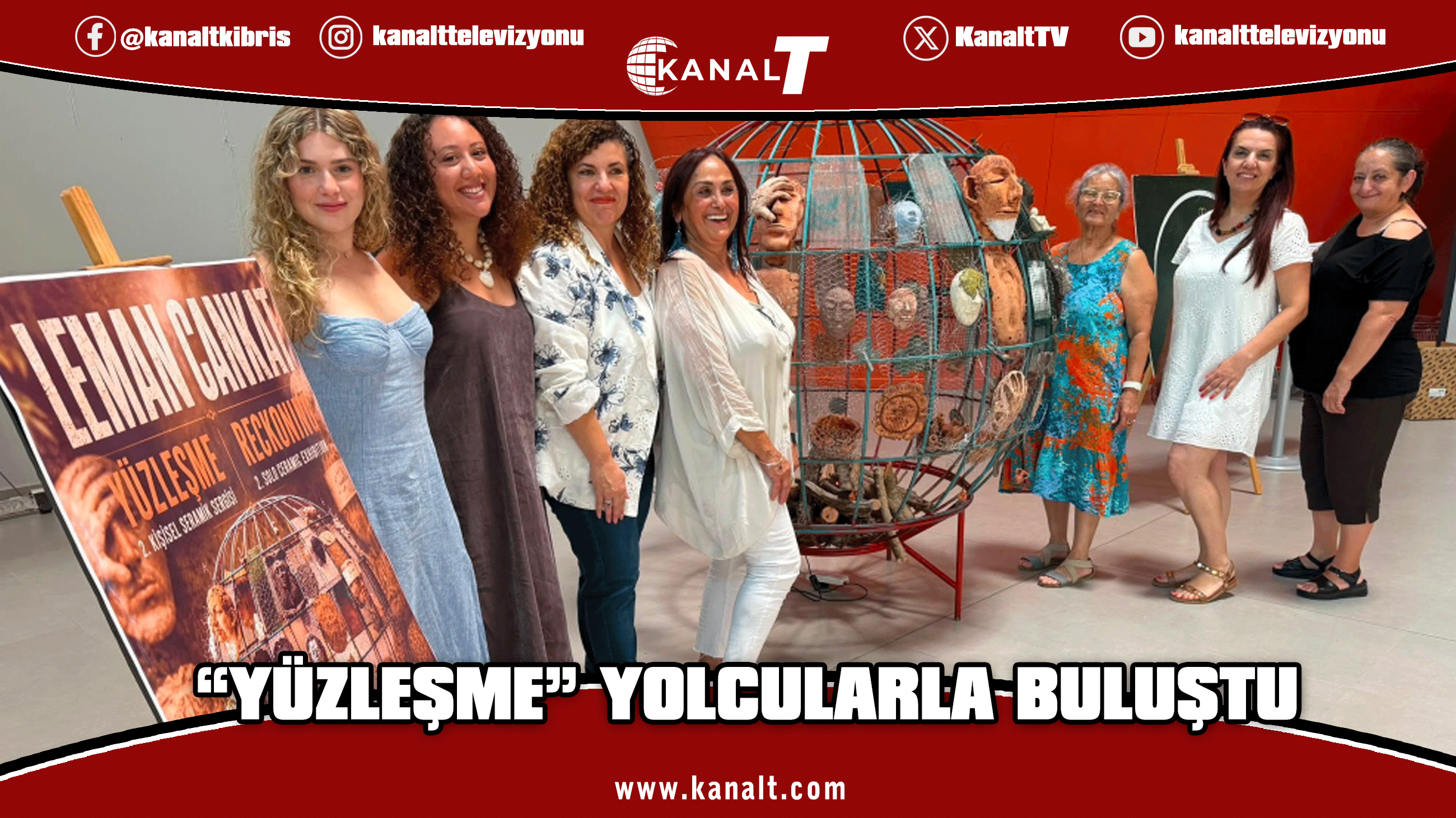 Leman Cankat’ın “Yüzleşme” Seramik Sergisi Ercan Havalimanı’nda yolcularla buluştu
